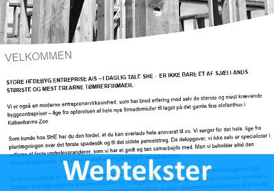 Hjemmesidetekster